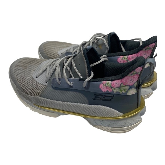 Under Armour Curry 7 Chinese New Year 2020 Men's 13 Gray Pink Floral - Picture 7 of 16
